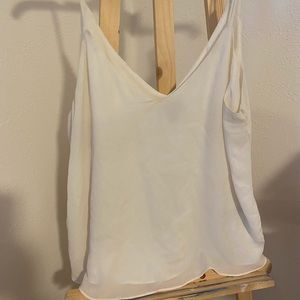 H&M white chiffon tank top